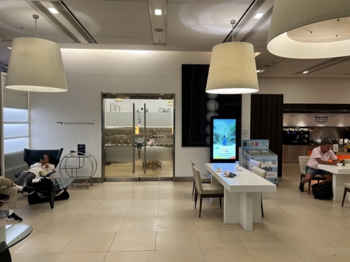 Review British Airways arrivals lounge Heathrow Airport Terminal 5