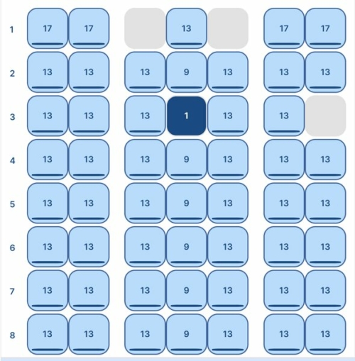 Norse Atlantic Premium seat map