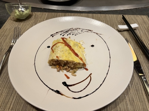 Sofitel Mauritius Imperial teppenyaki egg rice