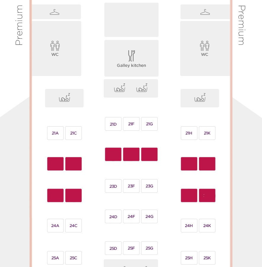 Seat Selection Fees In Premium Economy