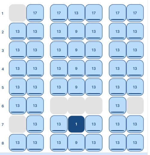 Norse Atlantic Premium seat map