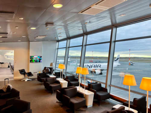 Finnair Schengen lounge seating