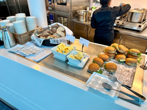 Finnair Schengen lounge buffet