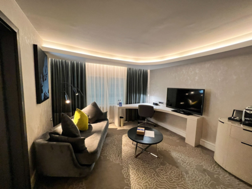 Hilton Heathrow T4 suite living room