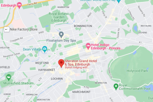 Sheraton Grand Edinburgh location