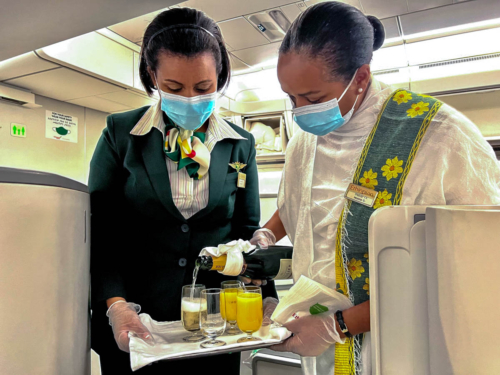 Ethiopian Airlines Cloud 9 A350 champagne