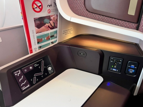 Virgin Atlantic A330neo seat controls