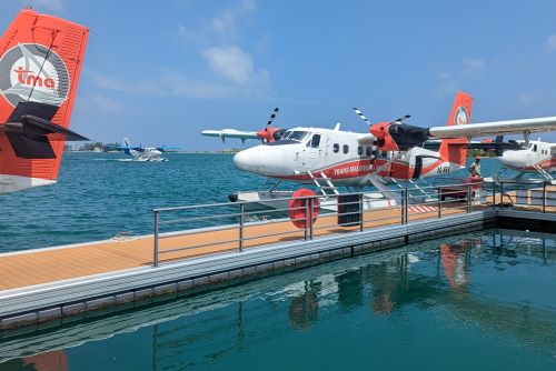 Male seaplane terminal lounge review