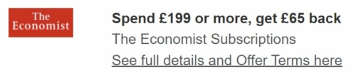 Economist Avios offer