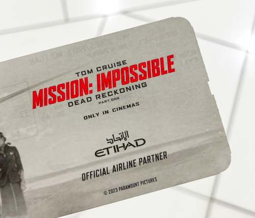 Etihad mission impossible boarding pass