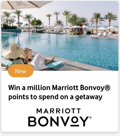 Win 1 million Marriott Bonvoy points with Vodafone