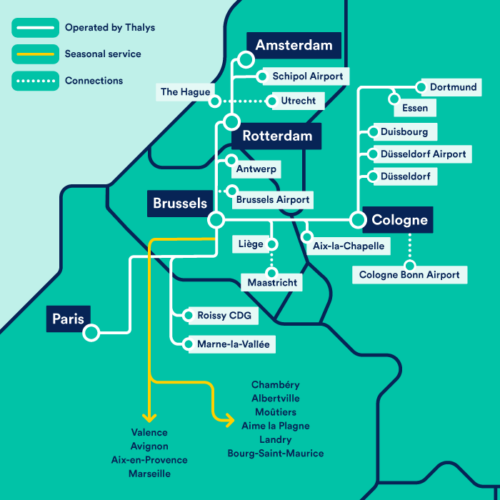 Thalys route map