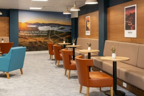 Caledonian Sleeper lounge London Euston station