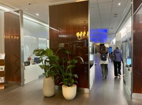 British Airways Galleries First lounge Heathrow Terminal 5 exit