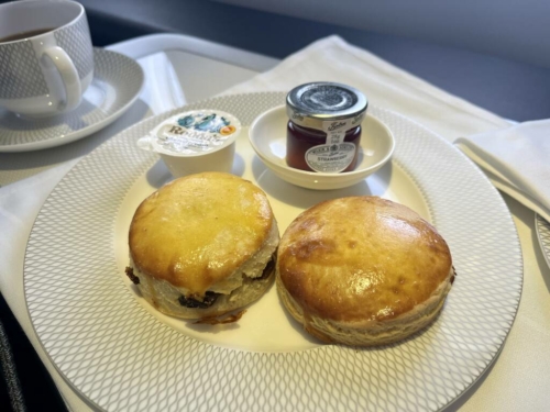 British Airways First Class A380 afternoon tea