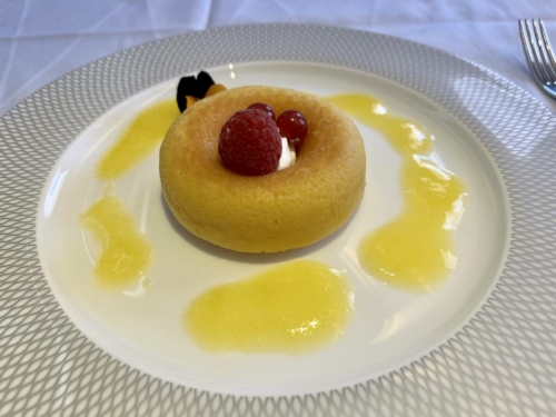 British Airways A380 First Class dessert