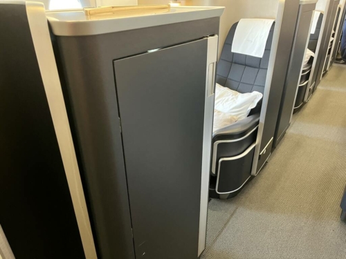 British Airways A380 First Class wardrobe