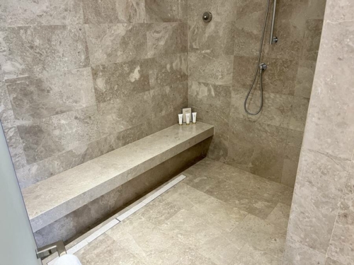 Jumeirah Muscat Bay panoramic suite shower