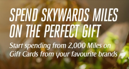 use small expiring amounts of Emirates Skywards miles for gift cards