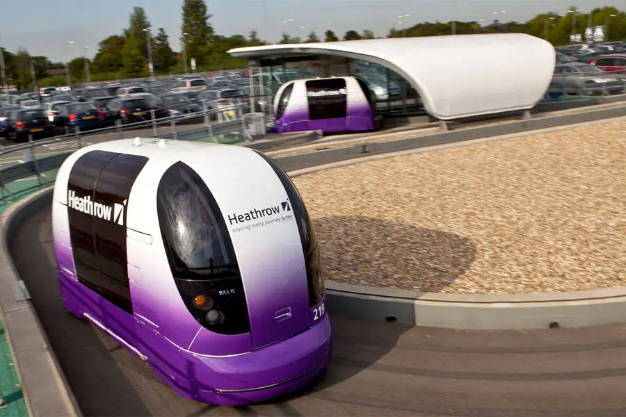 Driverless pods are back at Terminal 5 for the car park and the Thistle hotel