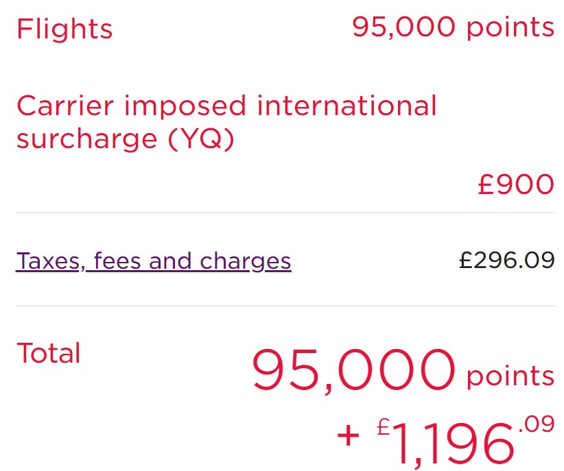 BA and Virgin sharply increase surcharges on redemption flights