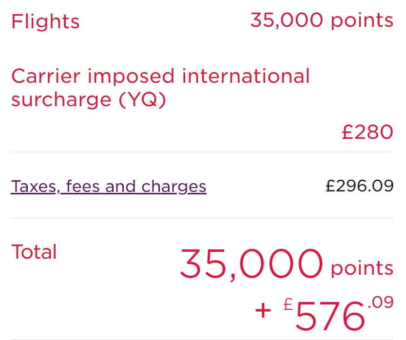 BA and Virgin sharply increase surcharges on redemption flights