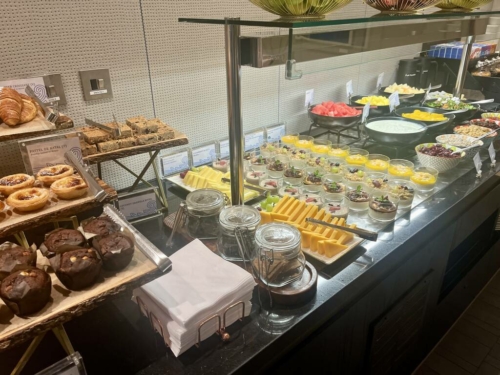 American Express Centurion Lounge Heathrow Airport buffet