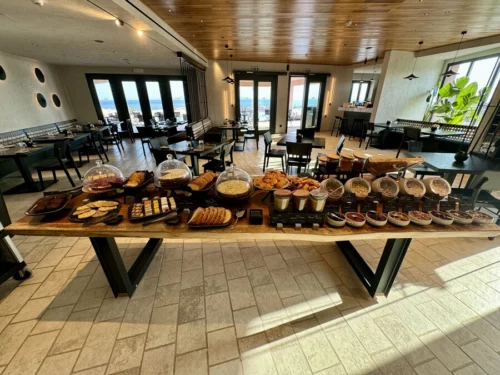 Domes Novos Santorini breakfast buffet 1 