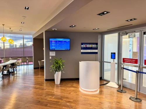 British Airways BA lounge Boston Logan Airport