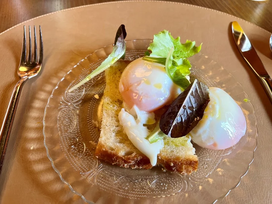 Palacio de Santa Paula breakfast poached eggs