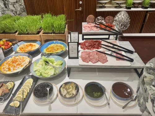 London Hilton on Park Lane Breakfast Buffet cold cuts