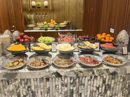 London Hilton on Park Lane Breakfast buffet fruit