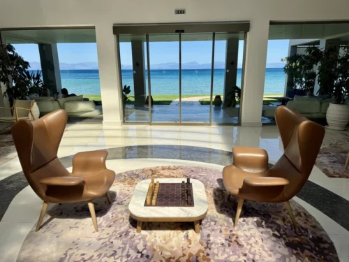 Domes Miramare Reception View to the sea
