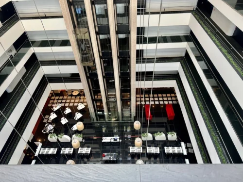 Hilton Madrid Airport internal view from 5th floor 